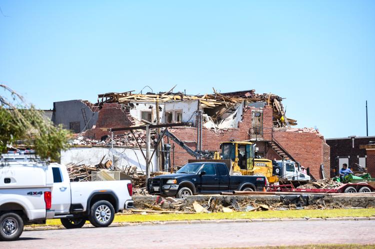 Perryton, in the aftermath of the June 15 tornado