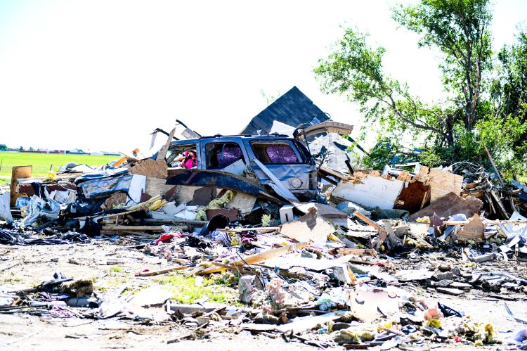 Perryton, in the aftermath of the June 15 tornado
