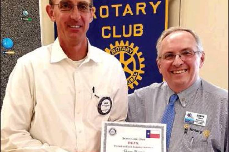 CANADIAN ROTARIAN SHANE HARRIS AND DISTRICT GOVERNOR STEVE LONG