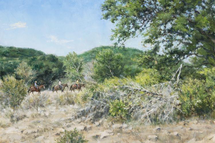 John Austin Hanna, Nature as It Is, Hill Country State Natural Area, 2020, oil on canvas, 18x24 in.
