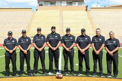 Head Coach Chris Koetting with assistant coaches Andy Cavalier, Hayden Merket, Chase Palmore, Jeff Isom, Morgan Brady, Brandon Wall, and Tim Fletcher