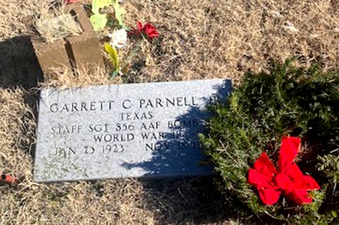 A wreath was laid in 2021 at the grave of Garrett C. Parnell