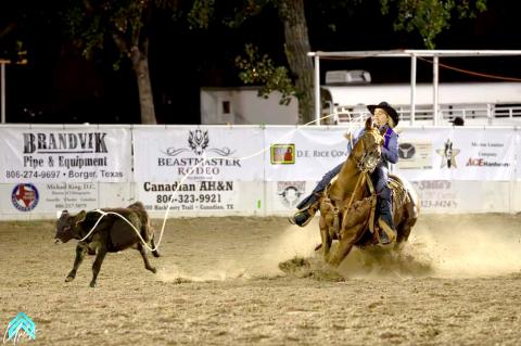 Calf Roping at 2023 Frank Phillips College Rodeo