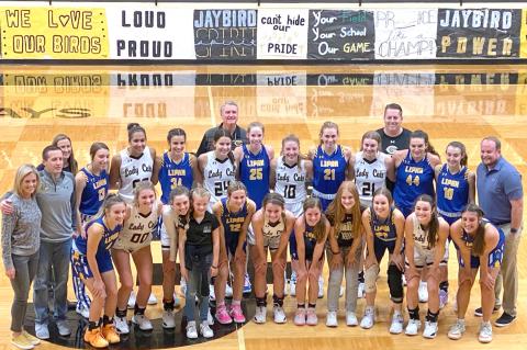 Canadian Lady Cats and Lipan Indians after Tuesday's showdown at Jayton