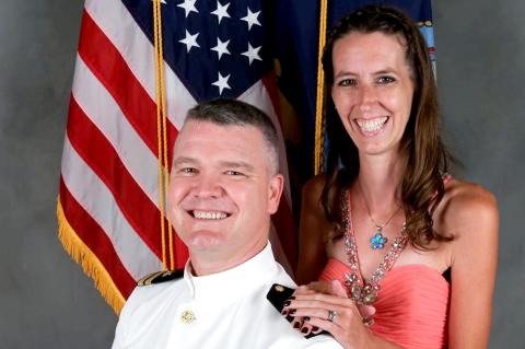 Lt. Cmdr. Christopher Minick and wife Amber