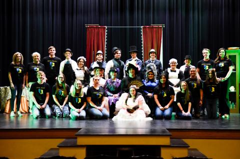 Canadian High School's One-Act Play Cast and Crew
