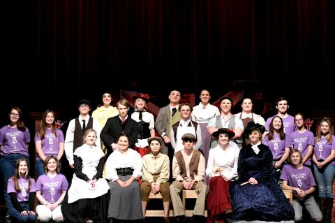 Cast and crew of Canadian High School's 2022 One-Act Play