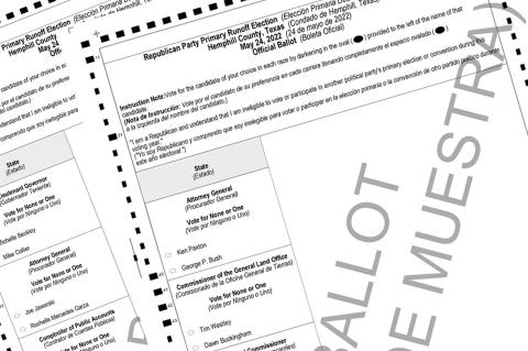 Primary runoff election ballots
