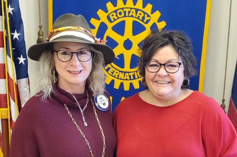Rotarian Anna Booze and Lisa Gill