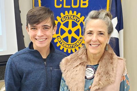 Everett Cook and Rotarian Christina Hadaway
