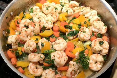 Shrimp with parsley