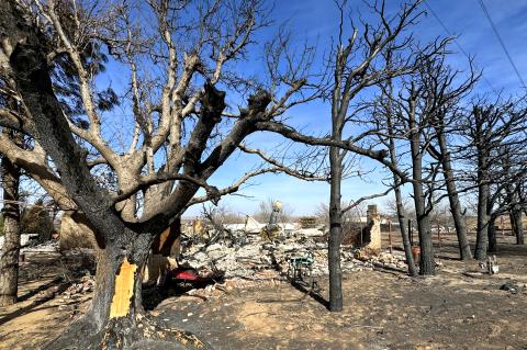 The remains of one Buffalo Hills home destroyed by wildfire
