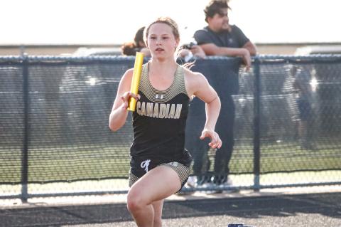Payton Wilkinson advanced to area in two relays and the long jump
