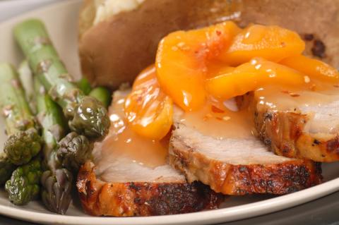Peach and Mustard-Glazed Pork Tenderloin